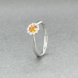 Estate 14K W Gold 0.34ct Citrine & 0.12ctw Diamond Ring