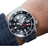 Men's Seiko Watch Black Dial and Bezel SSK001