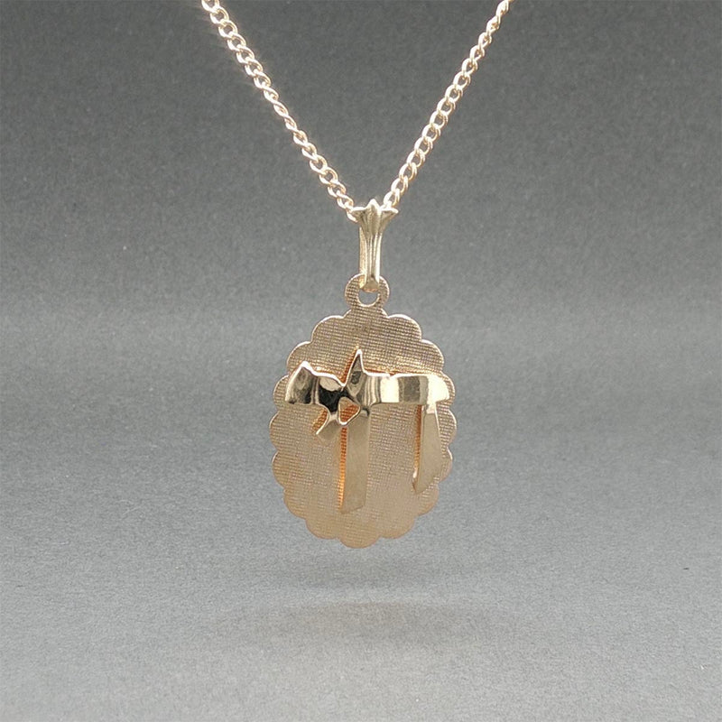 Estate 14K Y Gold Chai Pendant