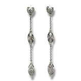 14K W Gold 0.72ctw H-SI2 Diamond Drop Earrings