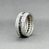 Estate 14K W Gold 4.72ctw Black-H-I/SI1-I1 Diamond Eternity Ring