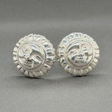 Estate Barry Kieselstein Cord SS Winking Sun Clip On Earrings