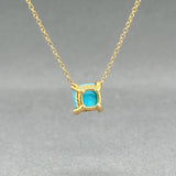 Estate David Yurman 18K Y Gold Turquoise & Diamond Petite Chatelaine Pendant