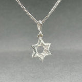 Estate 14K W Gold Star of David Pendant