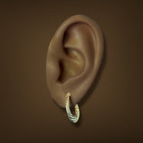 Estate 14K Y Gold Twisted Hoop Earrings