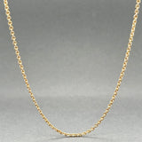 Estate 10K Y Gold Antique 1.6mm 14.25” Cable Chain