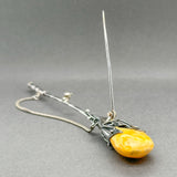 Estate SS Amber Stick Pin