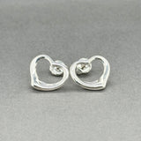Estate Tiffany & Co. SS Peretti Open Heart Stud Earrings