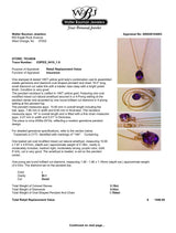 Estate 14K Y Gold 2.18ct Amethyst & 0.03ct Diamond Pendant