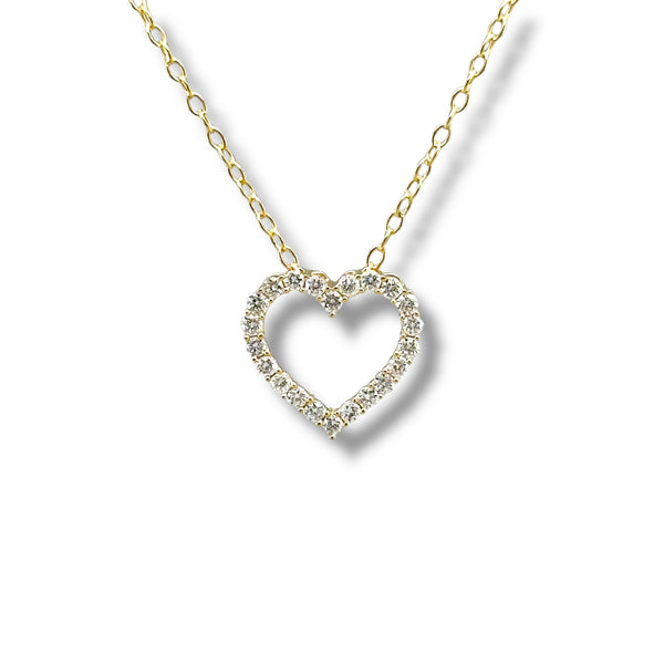 YGP Sterling 0.25ctw F-G/VS2 Lab Created Diamond Heart Pendant