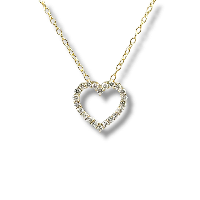 YGP Sterling 0.25ctw F-G/VS2 Lab Created Diamond Heart Pendant