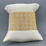 Estate 18K Y Gold Wide Woven Bracelet