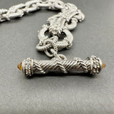 Estate Judith Ripka SS CZ Toggle Bracelet