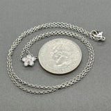 Estate 18K W Gold 0.39ctw Diamond Star Cluster Necklace