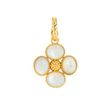 Brass YGP MOP Berry Clover Double Sided Pendant