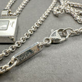 Estate Chopard 18K W Gold Happy Diamond Square Pendant