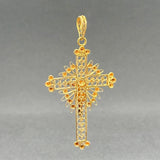 Estate 20K Y Gold 50.1mm Crucifix Pendant
