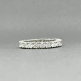 Estate 14K W Gold 2.14ctw G-H/VS2-I1 Diamond Eternity Ring