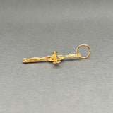 Estate 22K Y Gold 34.3mm Crucifix Pendant