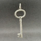 Estate Tiffany & Co. SS Rope Oval Key Pendant