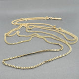 Estate 14K Y Gold 2.5mm 46.5” Curblink Watch Fob Chain