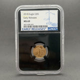 Estate 0.917 Fine Gold 2018 Gold Eagle $5 NGC MS 69