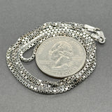 Estate 14K W Gold 1.57mm 22.25” Box Chain
