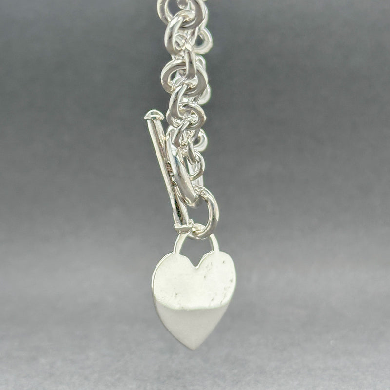 Estate SS Heart Toggle Necklace