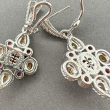 Estate Judith Ripka SS Multicolor CZ Drop Earrings