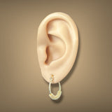 Estate 18K Y Gold 20.1mm Fancy Hoop Earrings
