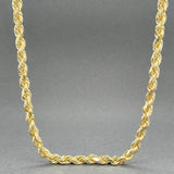 Estate 14K Y Gold 4.0mm 22” Rope Chain