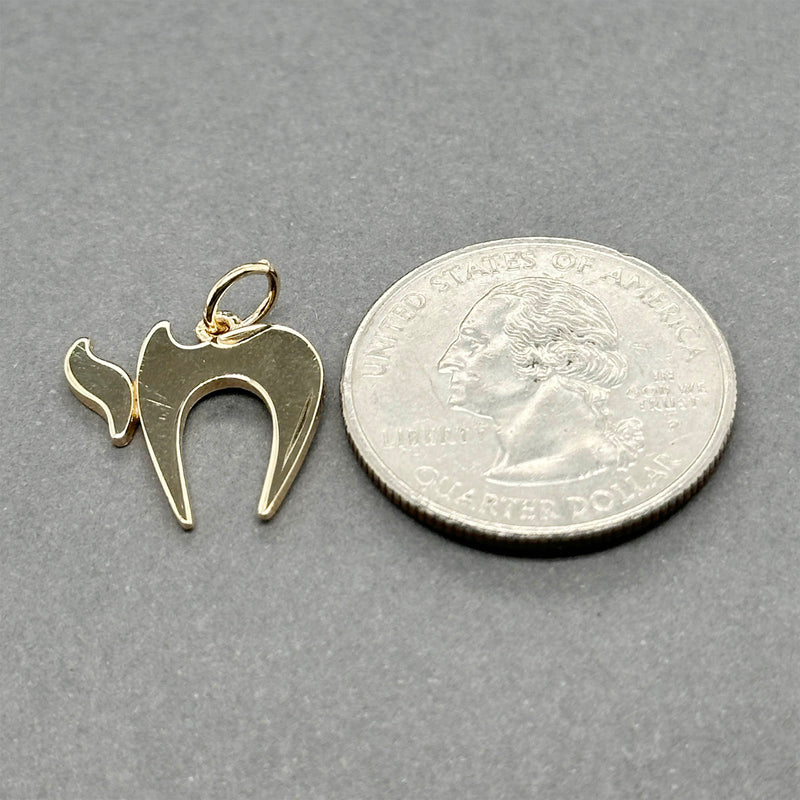 Estate 14K Y Gold Chai Pendant