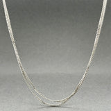 Estate 18K W Gold 30” Double Curb Chain
