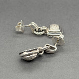 Estate David Yurman SS 0.21ctw I-J/VS2-SI1 Diamond Renaissance Drop Earrings