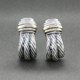 Estate David Yurman SS 14 Triple Cable Earrings