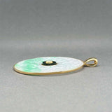 Estate 18K Y Gold 44.30ct Jadeite & 0.06cts Diamond Pendant