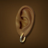 Estate 14K Y Gold 19.1mm Hoop Earrings