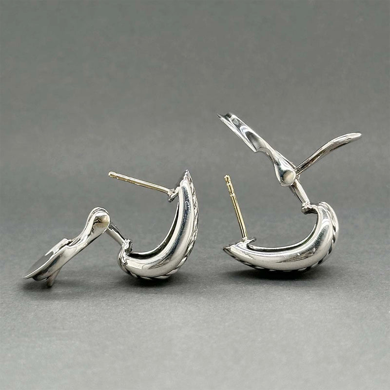 Estate David Yurman SS 18 Thoroughbred Shrimp Earrings