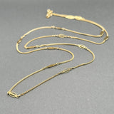 Estate 18K Y Gold 23.25” Station Necklace