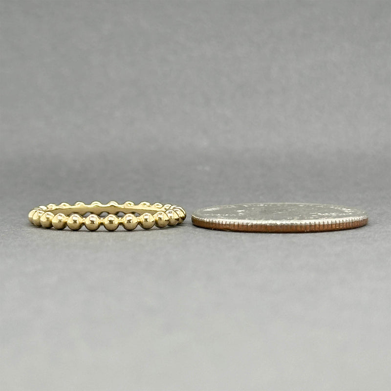 Estate 18K Y Gold 2.21mm Beaded Ring