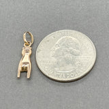 Estate 18K Y Gold Mano Cornuto Pendant
