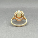 Estate 10K Y Gold White Opal Ring