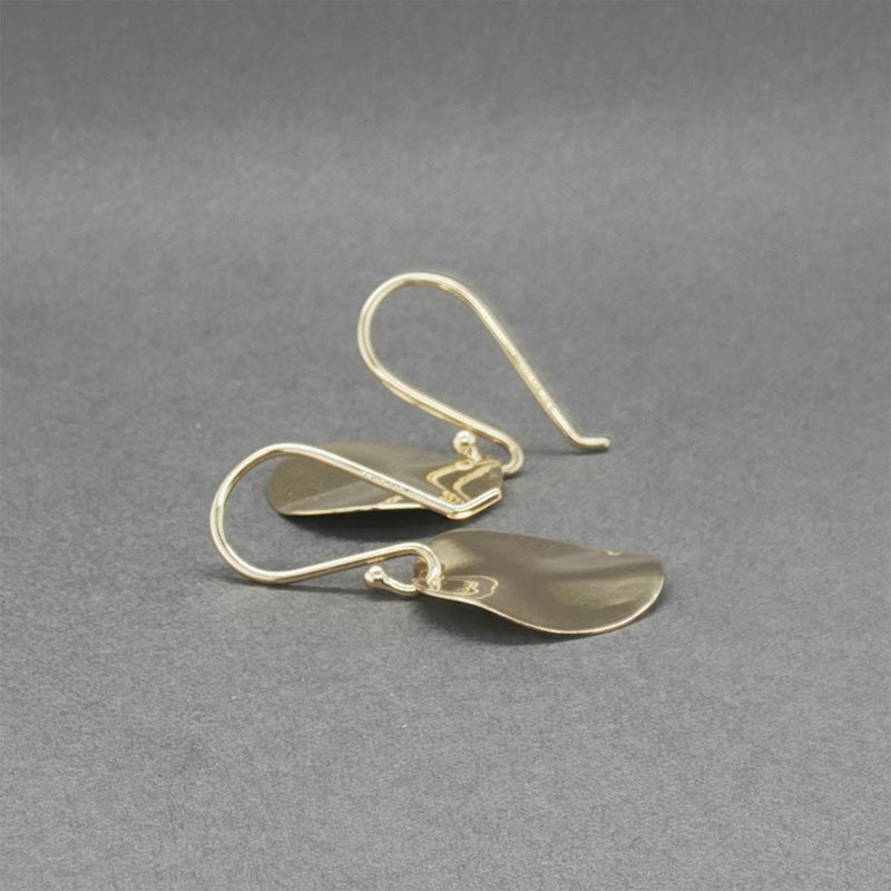 Estate Ippolita 18K Y Gold Mini Wavy Disc Drop Earrings