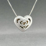 Estate 14K W Gold 1.45ctw G/SI1 Diamond Heart Pendant