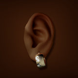 Estate 10K Y Gold 16.30mm Huggie Earrings