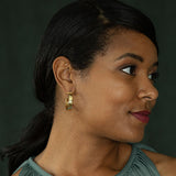 Brass YGP Cleopatra Classic Medium Hoop Earrings