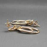 Estate 14K Y Gold Oval Drop Earrings
