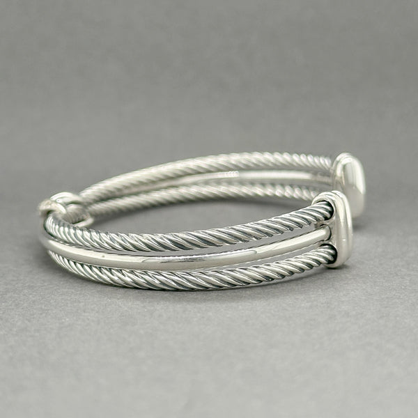 Estate David Yurman SS 0.13ctw G-H/SI1-2 Diamond Crossover Bracelet