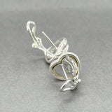 Estate Judith Ripka SS Yellow CZ Heart Earrings