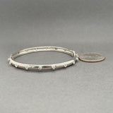 Estate 18K W Gold 1.14ctw G-H/SI1 Diamond Bangle Bracelet